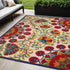 Red and Multicolor Indoor Outdoor Runner Rug